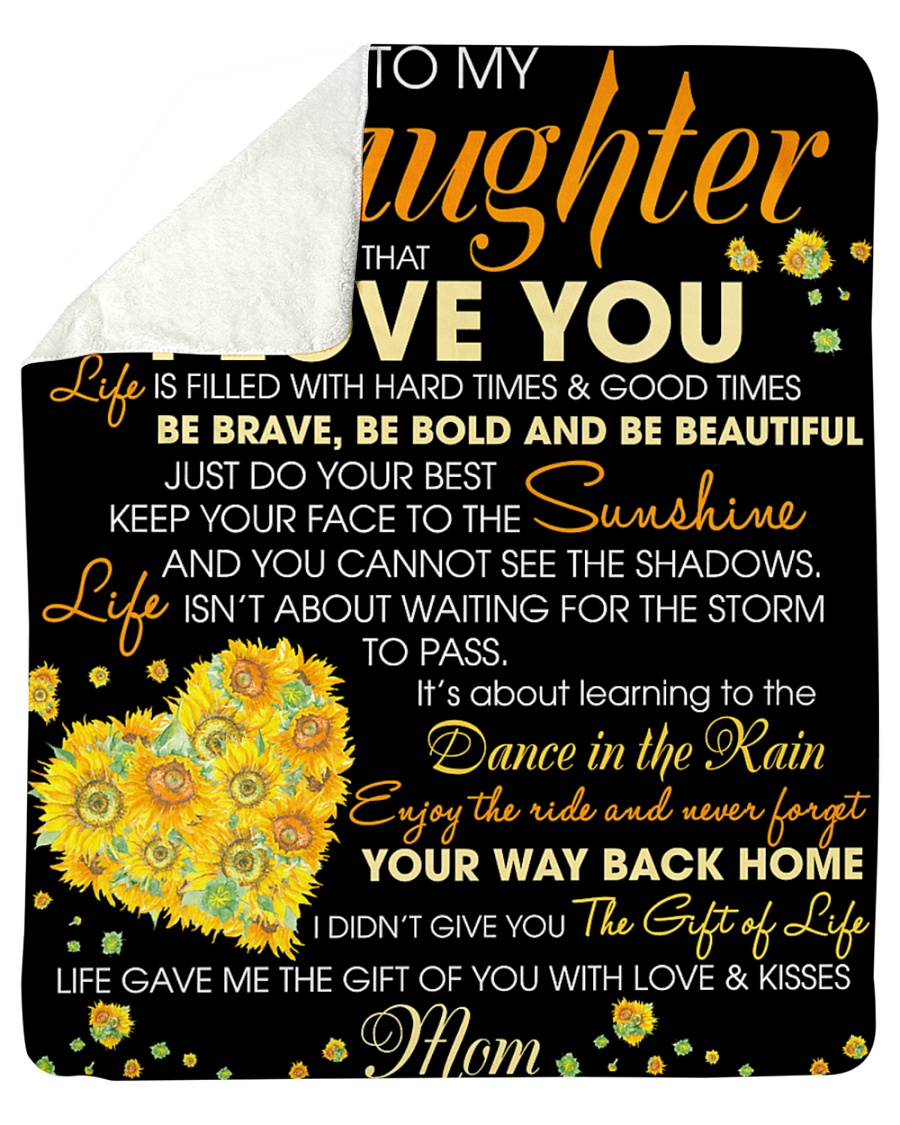 To My Daughter Sherpa Fleece Blanket - 50" x 60"