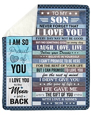 Never Forget I Love U Mom To Son Sherpa Fleece Blanket - 50" x 60" thumbnail