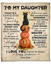 Halloween Today Is A Good Day Dad To Daughter Fleece Blanket - 50" x 60" front