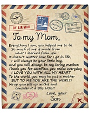 Everything I Am U Helped Me To Be Son To Mom Fleece Blanket - 50" x 60" front