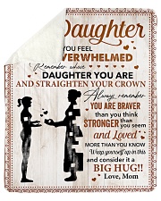 You Are Braver Than U Think Mom To Daughter Sherpa Fleece Blanket tile