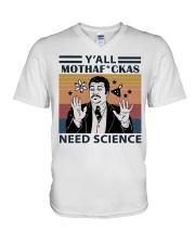 Y'All MothaFckas Need Science V-Neck T-Shirt tile