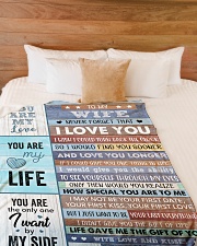 Never Forget That I Love U Husband To Wife Large Fleece Blanket - 60" x 80" aos-coral-fleece-blanket-60x80-lifestyle-front-02