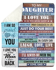 Never Forget How Much I Love U Dad To Daughter Sherpa Fleece Blanket tile