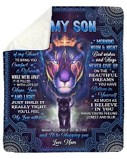 Inside This Blanket There Is Piece Mom To Son Sherpa Fleece Blanket tile