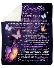 Never Forget That I Love You Mom To Daughter Sherpa Fleece Blanket tile