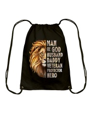 Man Of God Husband Daddy Veteran Protecor Hero Drawstring Bag tile