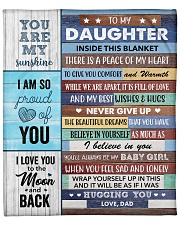 Inside Blanket A Piece Of My Heart Dad To Daughter Fleece Blanket - 50" x 60" front
