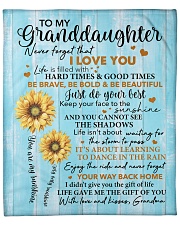 Sunflower Never 4get I LoveU Grandma Granddaughter Fleece Blanket - 50" x 60" front
