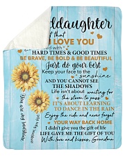Sunflower Never 4get I LoveU Grandma Granddaughter Sherpa Fleece Blanket tile