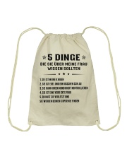 5 Dinge Die Sie Uber Meine Frau Wissen Sollten Drawstring Bag thumbnail