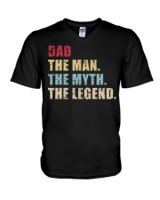 Dad The Man The Myth The Legend V-Neck T-Shirt tile