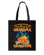 I'm The Crazy Grandma Of A Awesome Grandson Tote Bag thumbnail