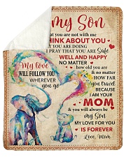 Everyday I Think About U Elephants Mom To Son Sherpa Fleece Blanket tile