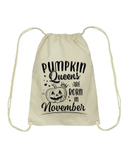 Pumpkin Queens Are Born In November Drawstring Bag thumbnail