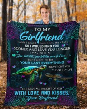 I Wish I Could Turn Back The Clock To Girlfriend Fleece Blanket - 50" x 60" aos-coral-fleece-blanket-50x60-lifestyle-front-01b
