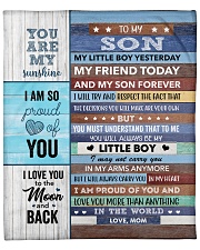 I LoveU More Than Anything In The World Mom To Son Fleece Blanket - 50" x 60" front