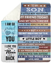 I LoveU More Than Anything In The World Mom To Son Sherpa Fleece Blanket tile