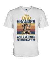 I'm A Dad Grandpa And A Veteran V-Neck T-Shirt tile