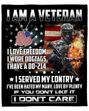I Am A Veteran Fleece Blanket - 50" x 60" front