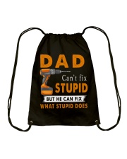 Dad Can Fix What Stupid Does Drawstring Bag thumbnail