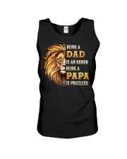 Lion Being A Dad Is An Honor A Papa Is Priceless Unisex Tank tile