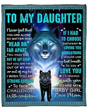 Never Feel That U Are Alone Wolf Mom To Daughter Fleece Blanket - 50" x 60" front