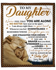 Never Feel That U Are Alone Lion Mom To Daughter Fleece Blanket - 50" x 60" front