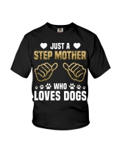Just A Step Mother Who Loves Dogs Youth T-Shirt thumbnail