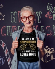 Just A Step Mother Who Loves Dogs Ladies T-Shirt lifestyle-holiday-crewneck-front-3