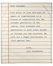Your Story Of Love Notebook Grandkids To Grandpa Fleece Blanket - 50" x 60" front