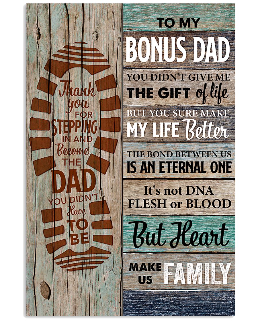 Bonus Dad - Thank you for Steping in and become th 11x17 Poster