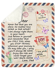 Never Feel That U Are Alone Dad To Daughter Sherpa Fleece Blanket tile
