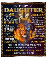 I Asked God For A Best Friend Lion Dad To Daughter Fleece Blanket - 50" x 60" front