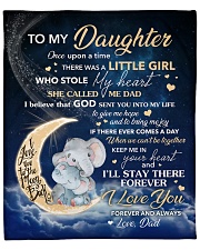 Moon Elephant Once Upon A Time Dad To Daughter Fleece Blanket - 50" x 60" front