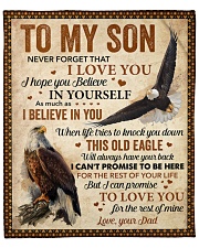Never Forget That I Love U Eagle Dad To Son Fleece Blanket - 50" x 60" front