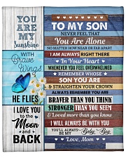 Never Feel That You Are Alone Mom To Son Fleece Blanket - 50" x 60" front