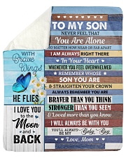 Never Feel That You Are Alone Mom To Son Sherpa Fleece Blanket tile