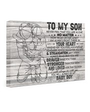 Never Feel That U Are Alone Dad To Son 24x16 Gallery Wrapped Canvas Prints front