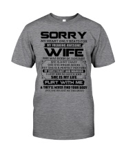 My Heart Only Beats For Wife Was Born In January Classic T-Shirt front