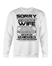 My Heart Only Beats For Wife Was Born In January Crewneck Sweatshirt thumbnail