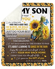 Never Forget That I Love Sunflower Mom To Son Sherpa Fleece Blanket tile