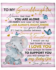 Never Feel U Are Alone Elephants GM To GD Fleece Blanket - 50" x 60" front