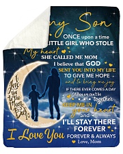 I Will Stay There Forever Half Moon Mom To Son Sherpa Fleece Blanket tile