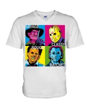 Savage Classy Bougie Ratchet V-Neck T-Shirt tile