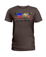 LOVE my bus driver Ladies T-Shirt tile