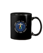 HERE FOR THE CATS HUMANS ARE GROSS Mug tile