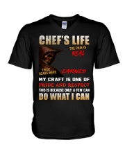 Chef's life the pain V-Neck T-Shirt tile