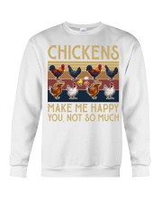 Chickens Make Me Happy You Not So Much Crewneck Sweatshirt tile