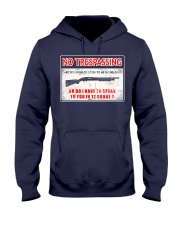 07 Gun Control No Trespassing Hooded Sweatshirt front